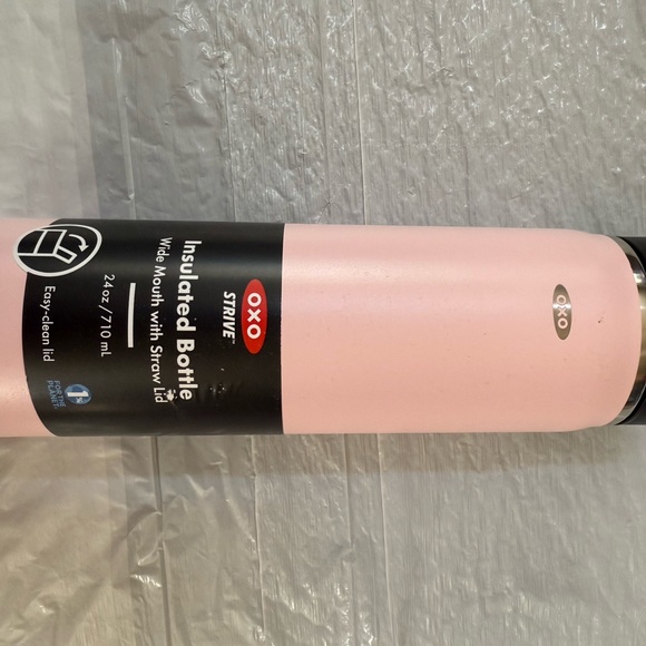 OXO Pink Insulated Bottle with Straw Lid - Picture 1 of 2